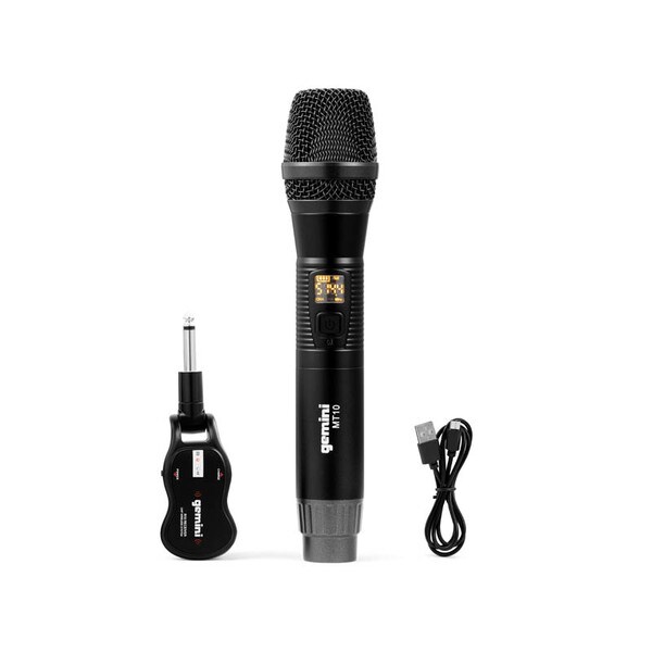 Main product image for Gemini GMU-M100 Professional Plug & Play Wireless Rechargeable UHF Handheld Microphone Pack235-164